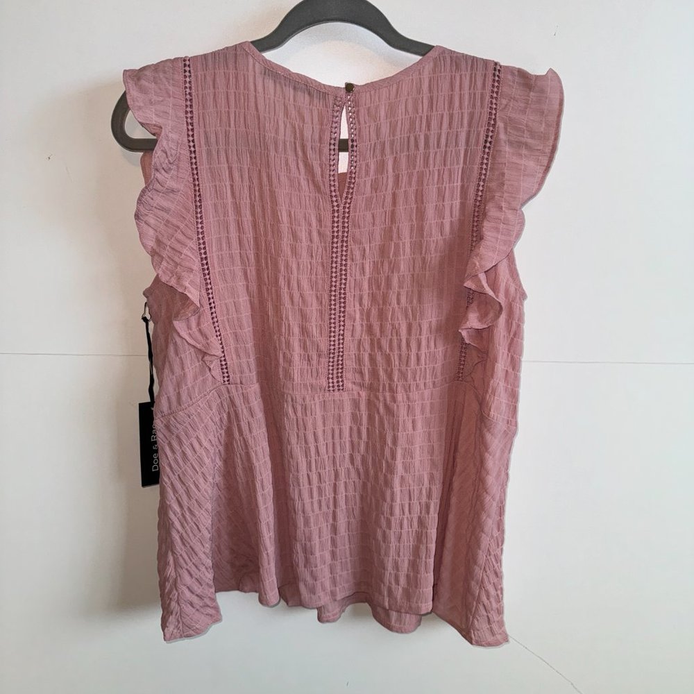 NWT Doe & Rae Sunset Pink Sleeveless Blouse - Picture 2 of 5